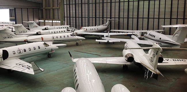 Hangar de Global Jet, vista interior 2